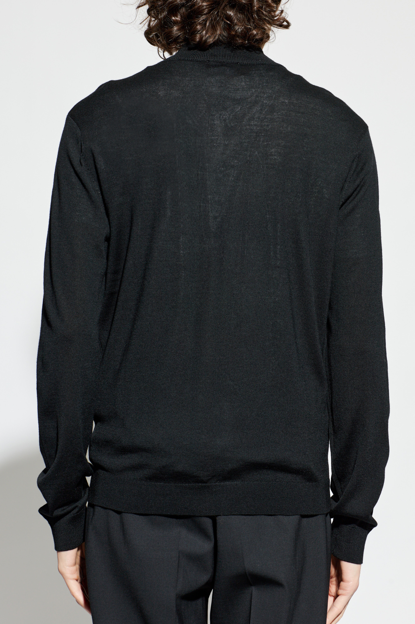 Emporio Armani Wool cardigan with stand-up collar | Men's | Vitkac